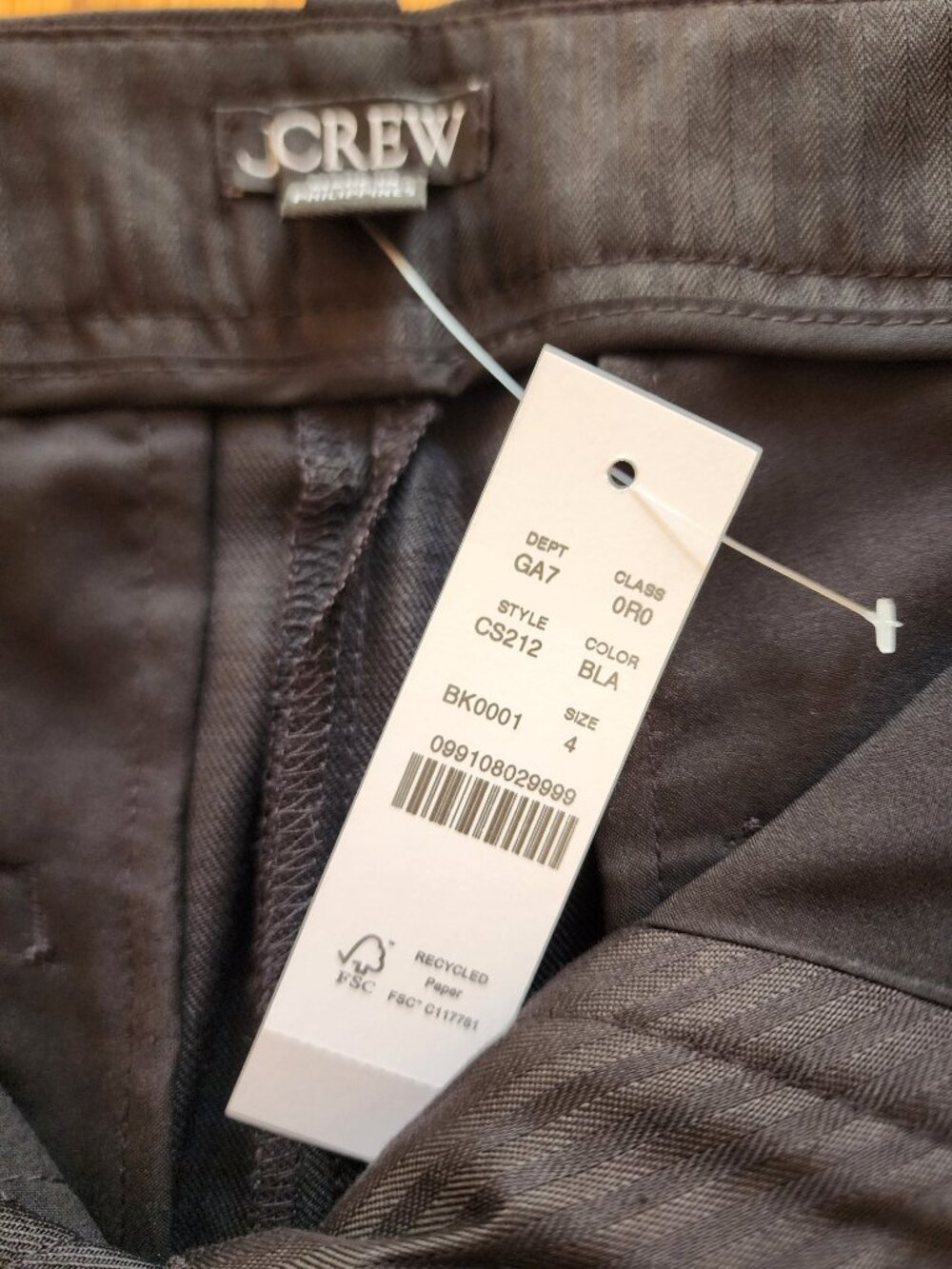 NWT J.Crew Stella Pant in Gramercy Linen Blend Black Size 4 - Picture 8 of 9